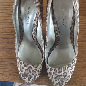 Nine West animal print heels